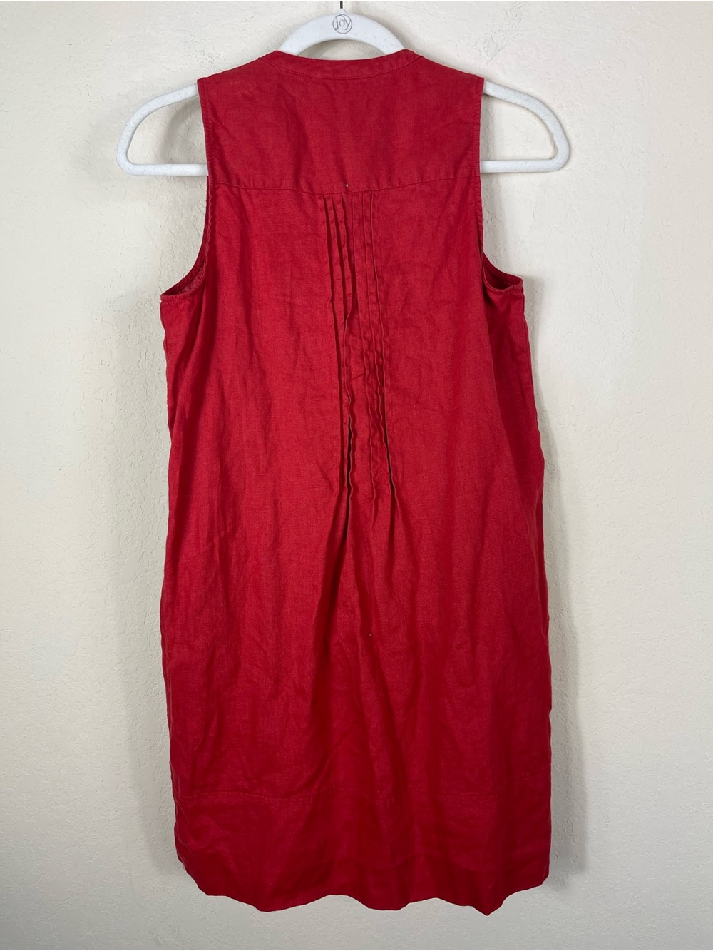 Quince 100% European Linen Sleeveless Swing Dress Chile Red Size XS - Picture 8 of 10